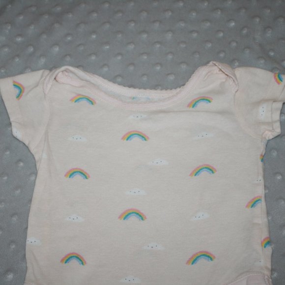 3/$20 Baby girl onesie rainbows cloud 6 months - Picture 11 of 12